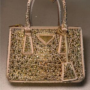 Prada Gold Studded Women's Satchel